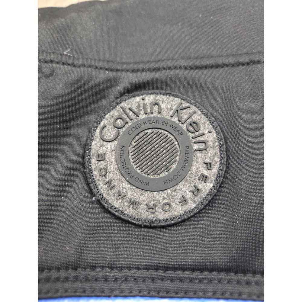 Calvin Klein Womens Blue Metallic Down Puffer Vest Large - Picture 6 of 6